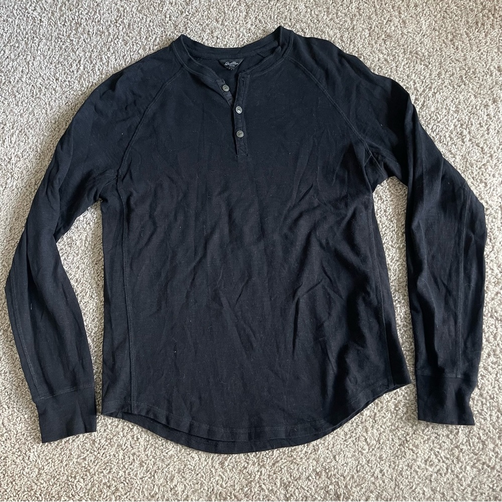 Good Man Brand Heather Henley Long Sleeve Tee